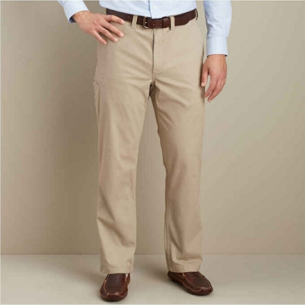 DULUTH TRADING COMPANY Flex Ballroom Men's Khakis Cotton Twill Slim Fit Pants